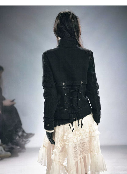 Detachable Washed Short Jacket