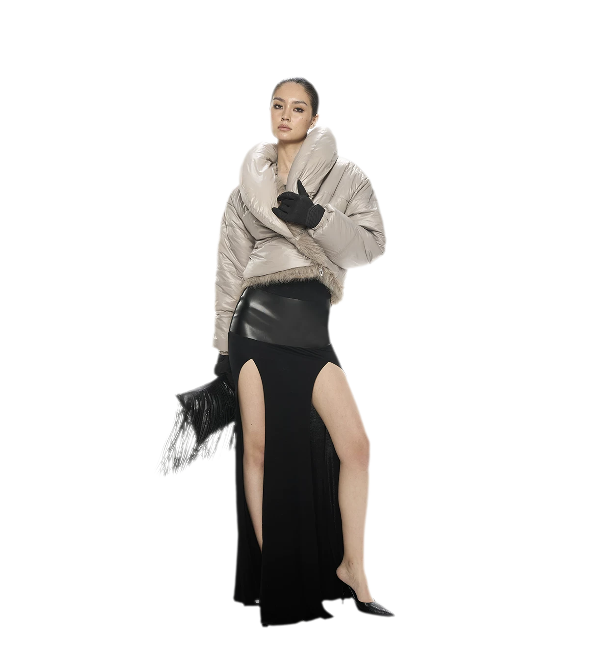 Detachable Hood Cutout Dress