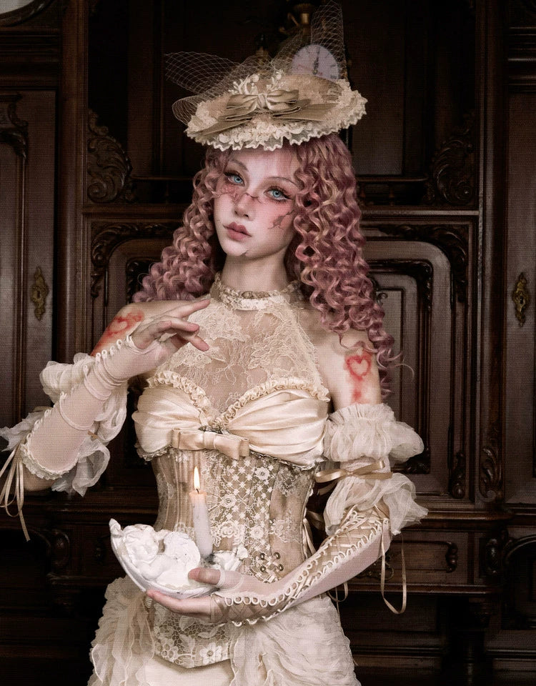 Rococo Fishbone Lace Bustier