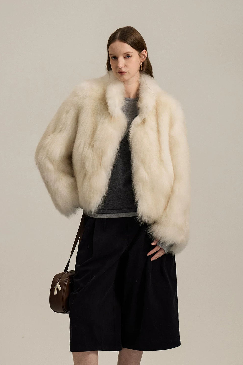 Gradient Fox Fur Jacket