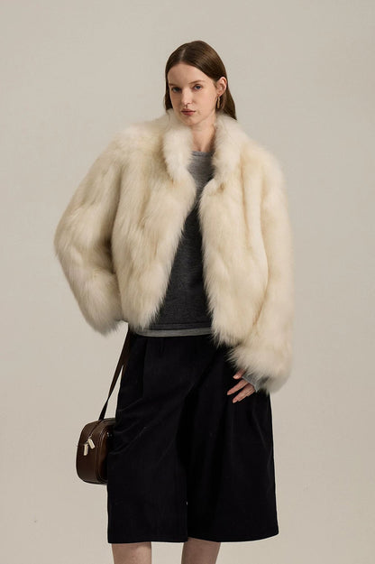 Gradient Fox Fur Jacket