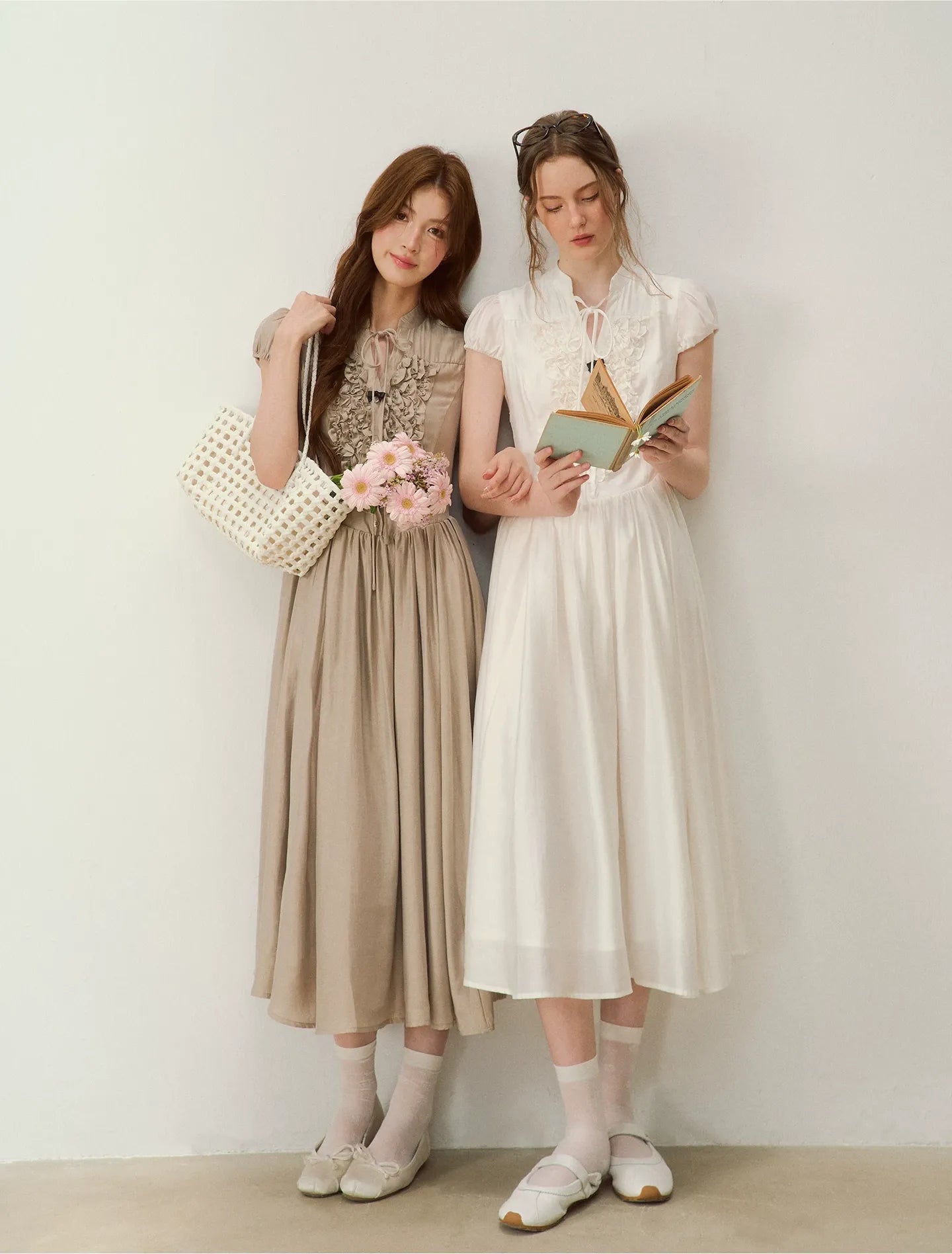 Ruffle V-Neck Maxi Dress