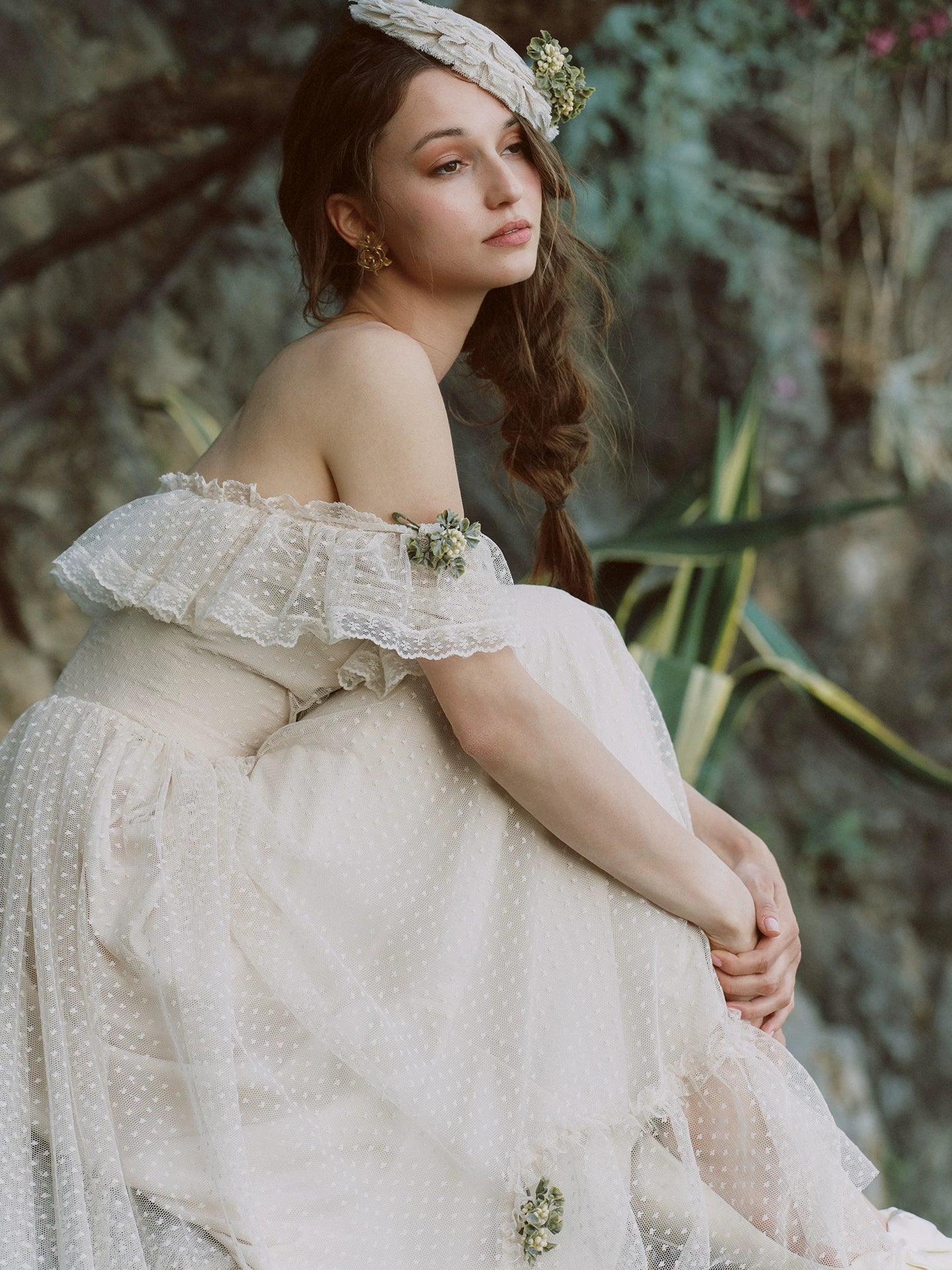 French Lace Princess Midi Dress