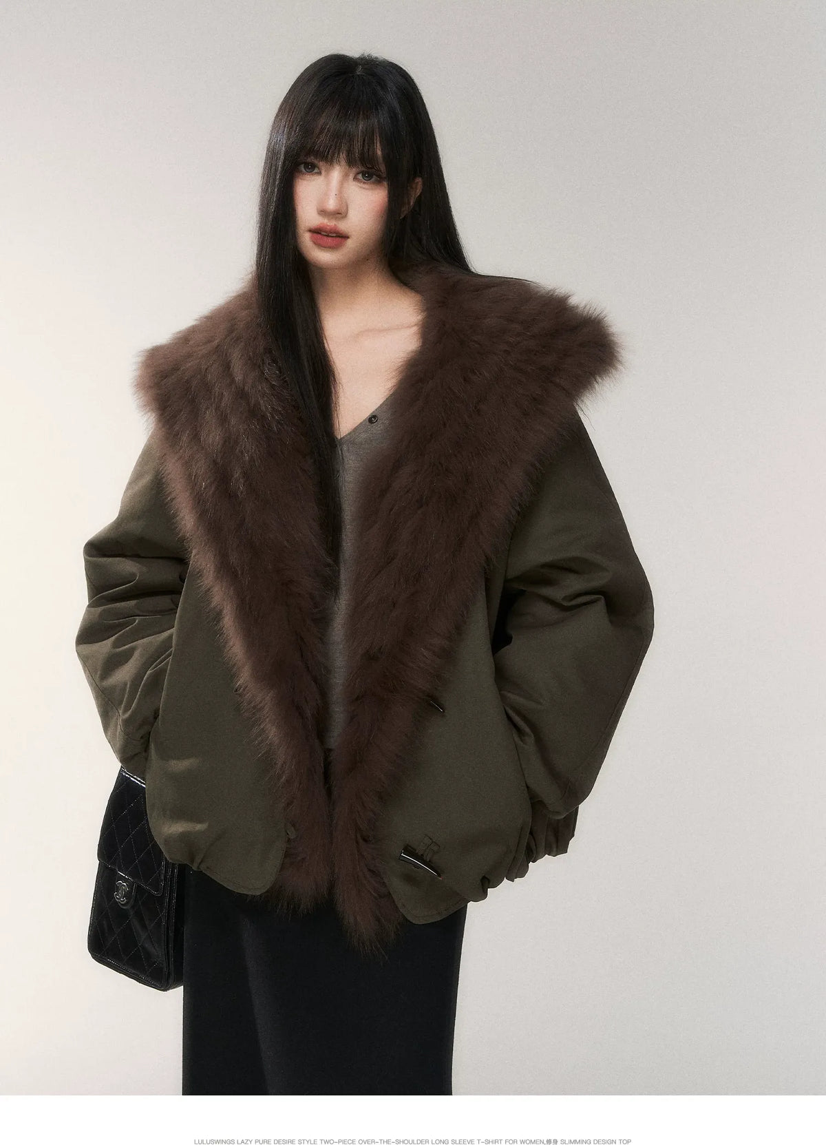 Goose Down Fox Fur Jacket