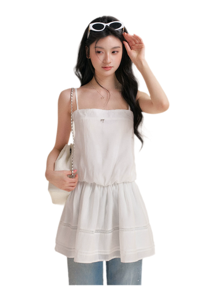 Soft Tencel Lace Dress &amp; Cardigan Set