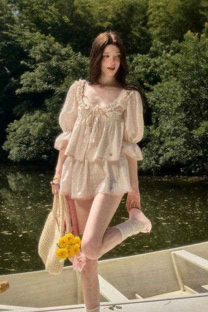 Peach Babydoll Set