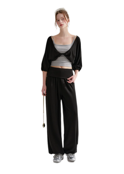 Lantern Sleeve Knit Set