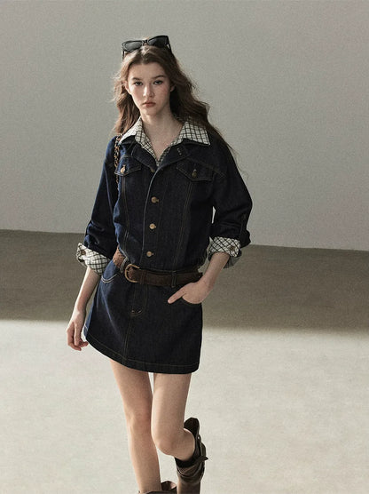 Stonewashed Denim Shirt Dress