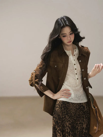 Paisley Jacquard Cropped Wool Top