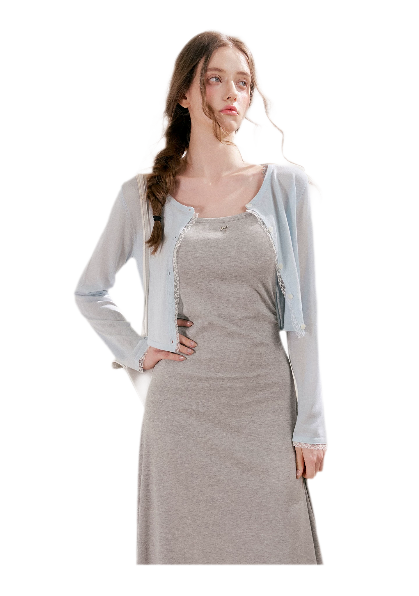 Lace Trim Cardigan