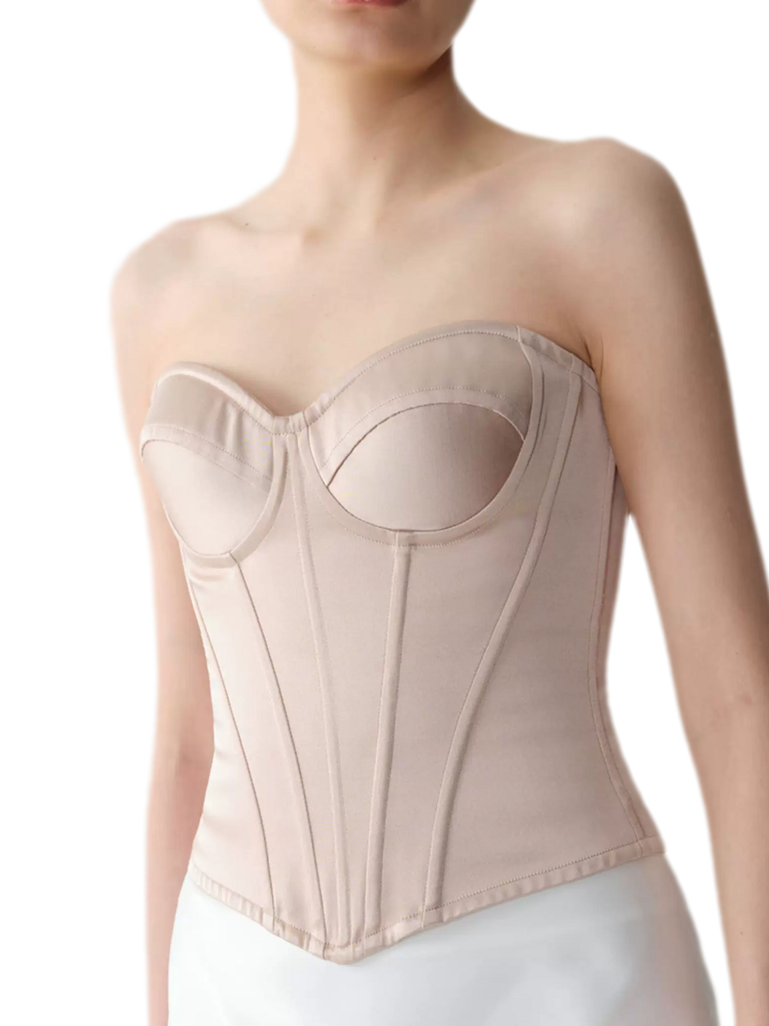 Velvet Bow Satin Corset