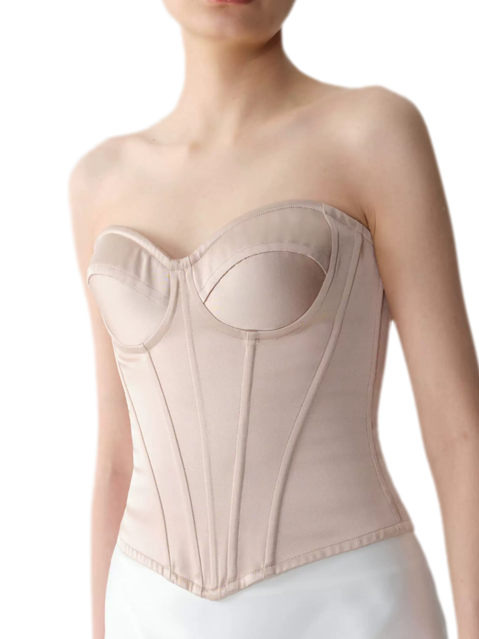 Velvet Bow Satin Corset
