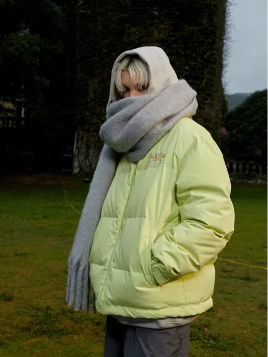 Textured 90-Down Winter Jacket