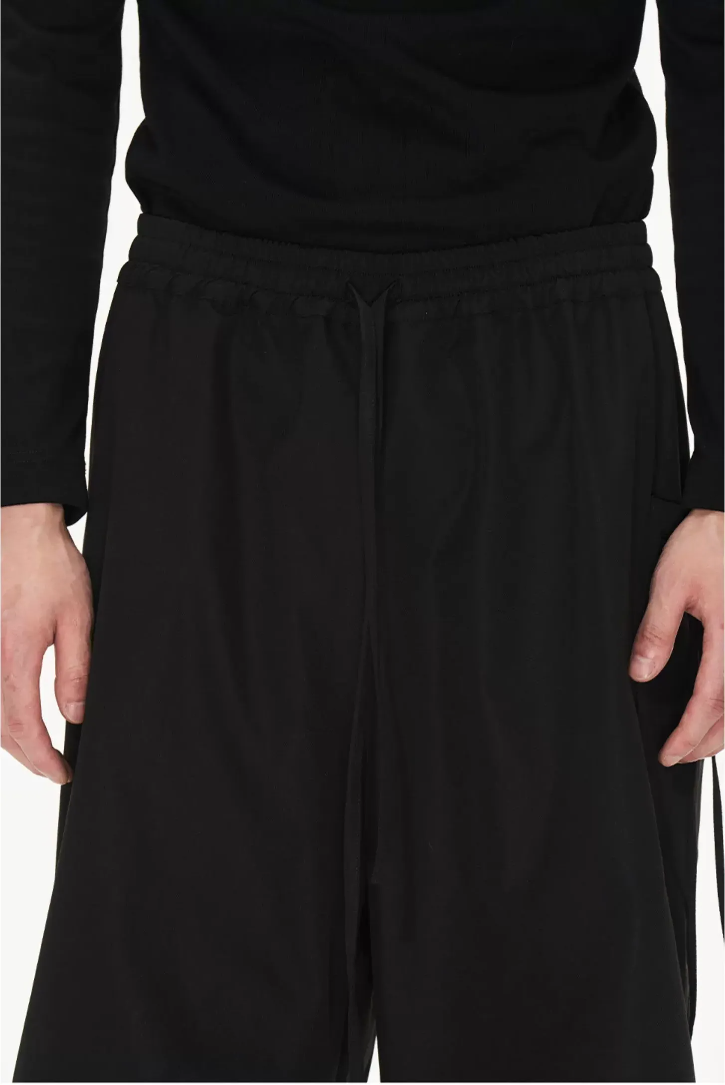 Sculptural Pleated Wide-Leg Trousers