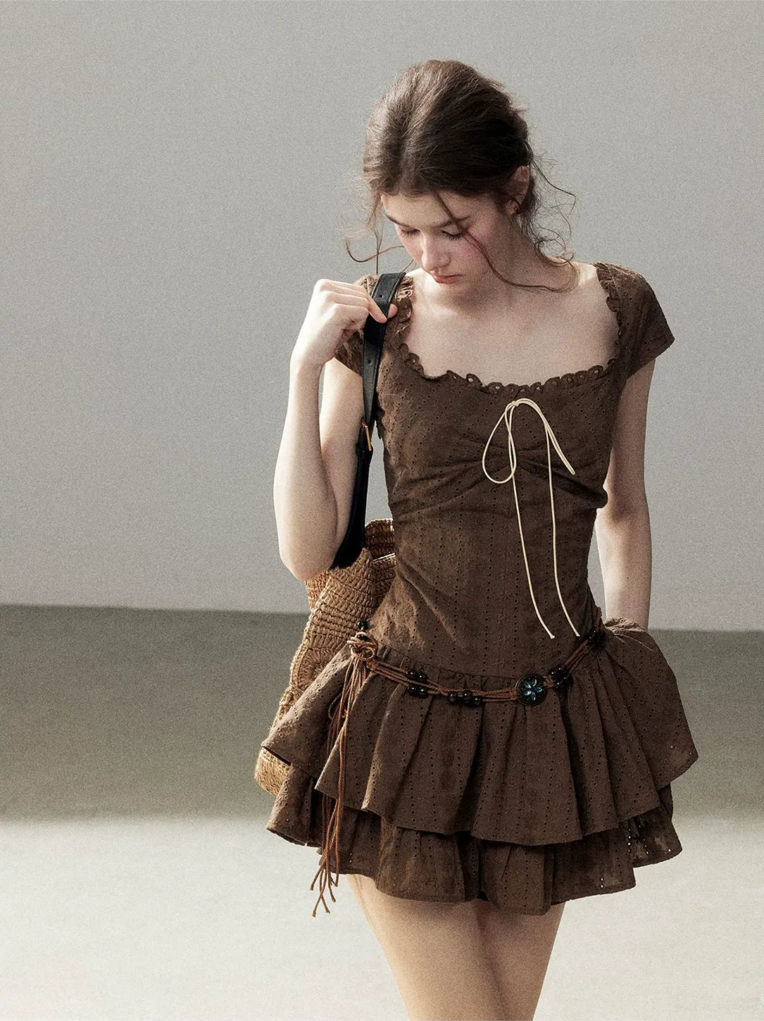 Cotton Eyelet Midi Dress