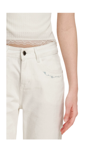 Embroidered Flared Jeans