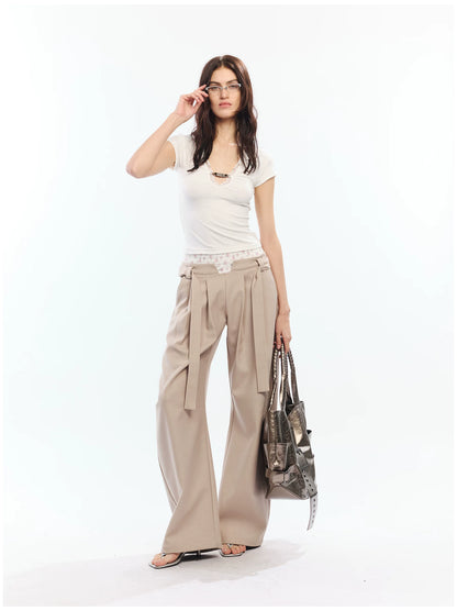 Floral Print Loose Wide Leg Pants