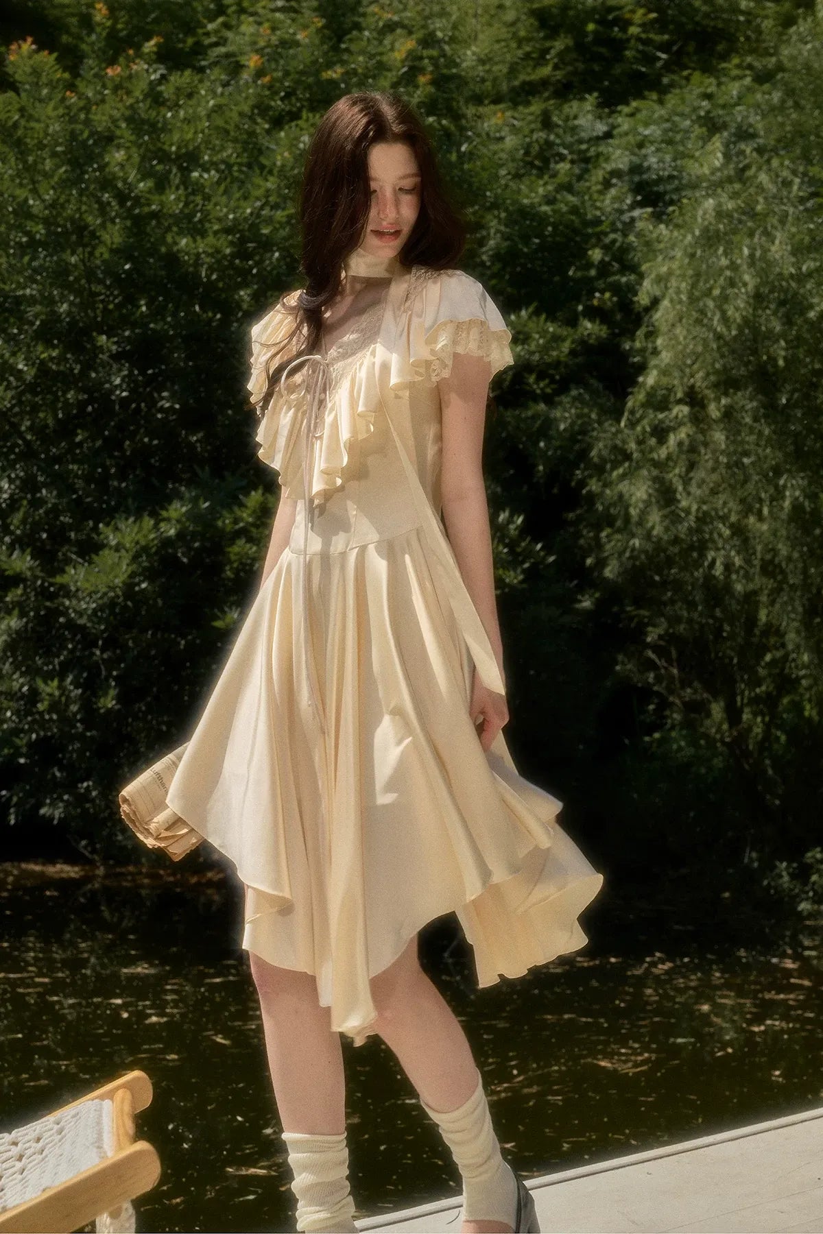 Lace V-Neck Dress