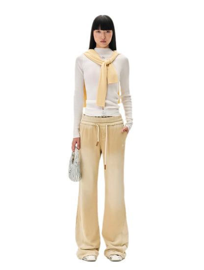 Openwork Rib-Knit Fitted Top