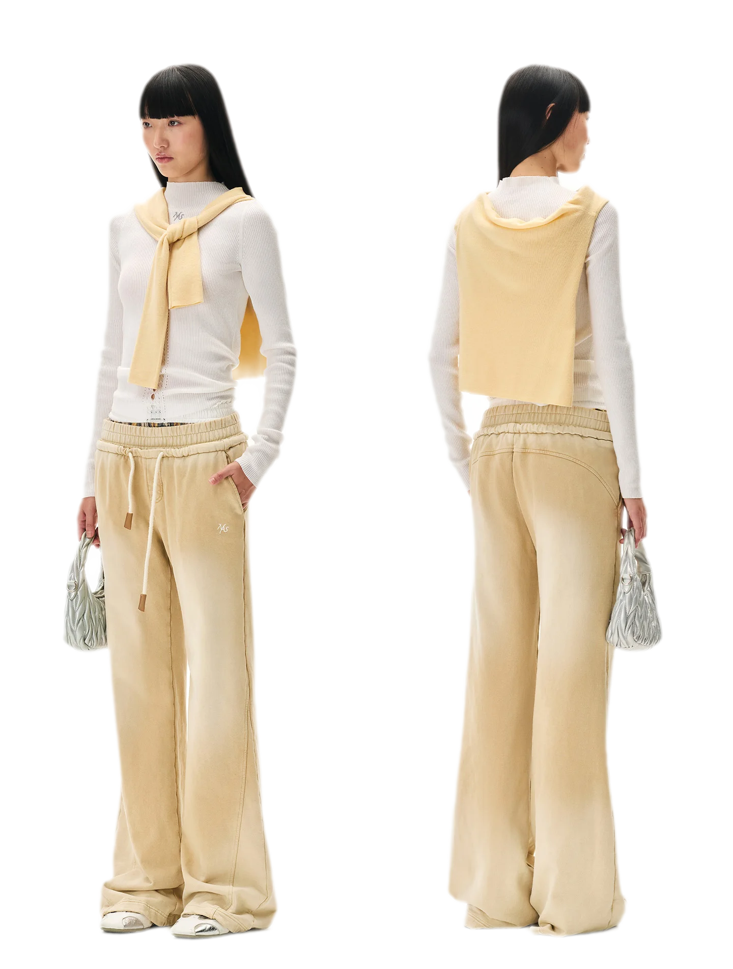 Openwork Rib-Knit Fitted Top