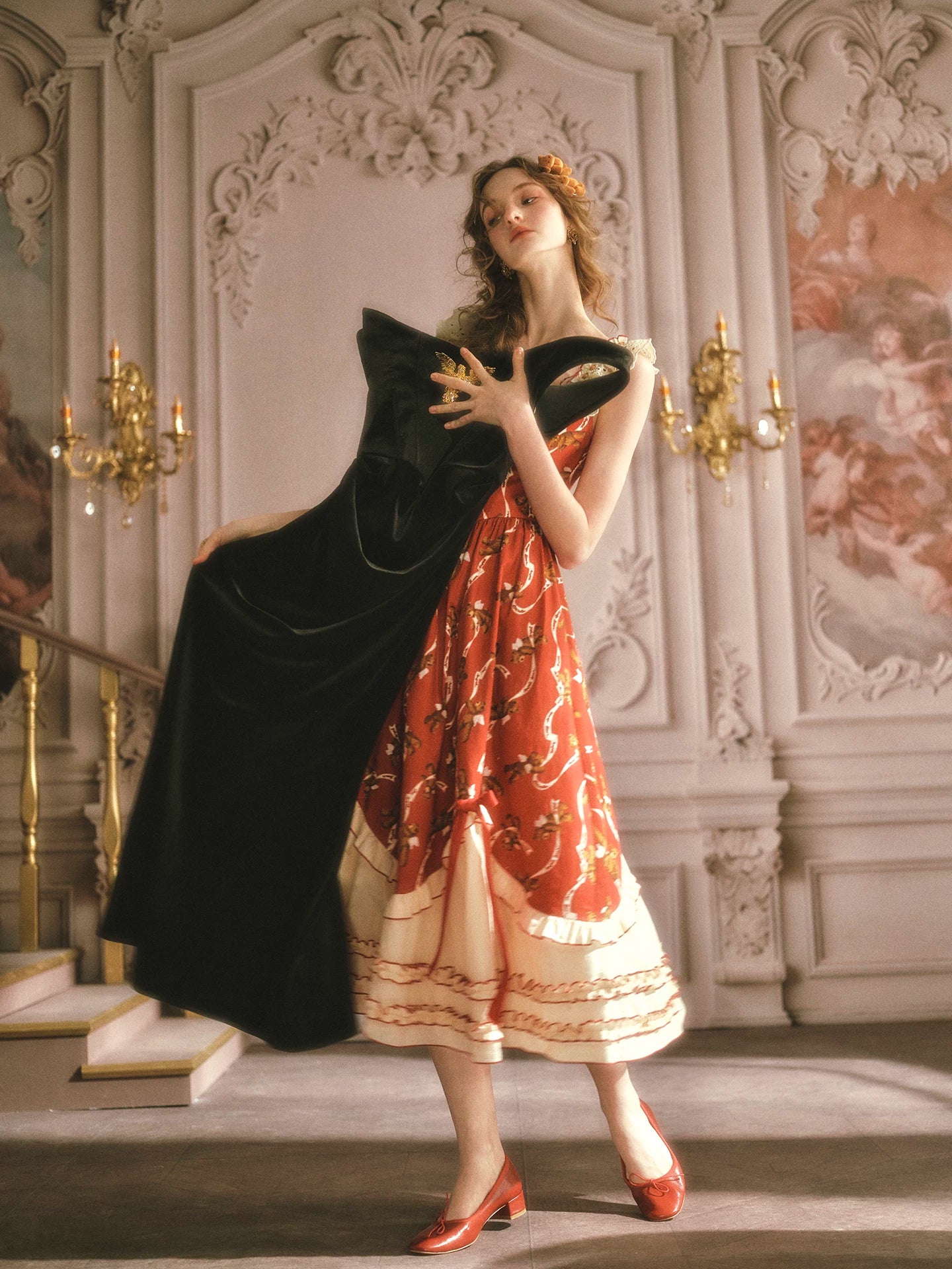 silk tomato dress Amorphous Silk Dress