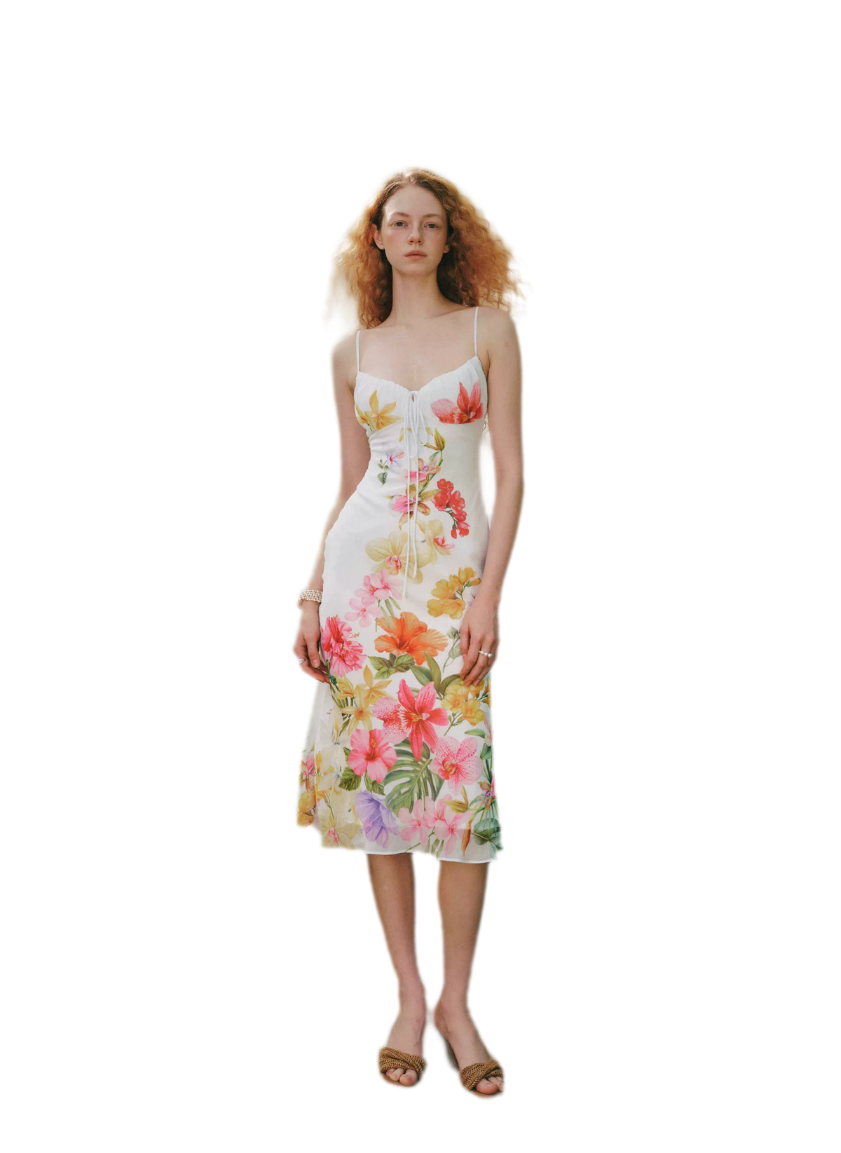 Hand-Painted Floral Camisole Dress