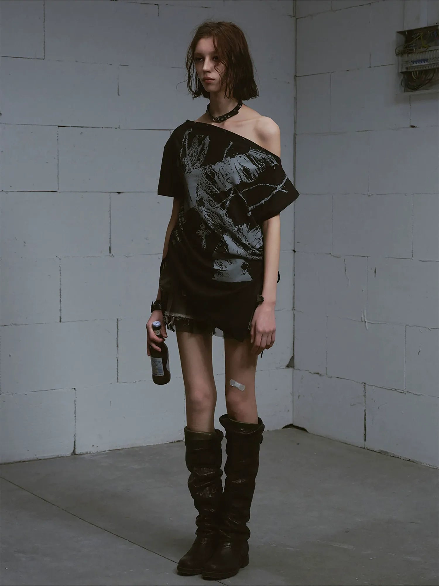 Distressed Punk Shoulder Tee