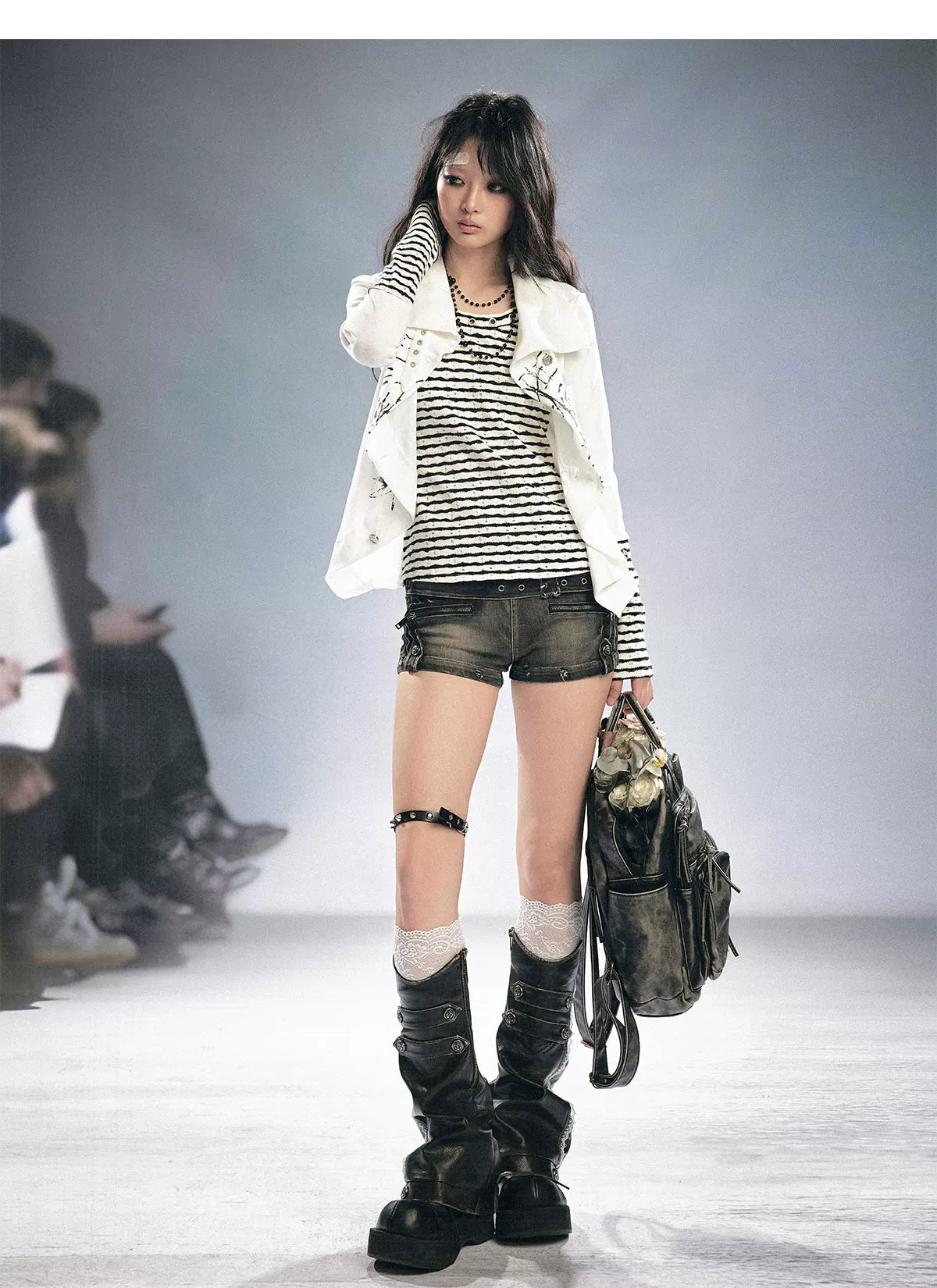 Striped Faux Layer Cardigan