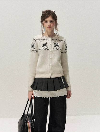 Fair Isle Cropped Cardigan