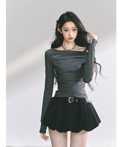 Lace Cutout Shoulder Tee
