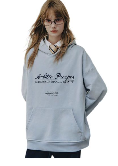 Embroidered Cotton Hooded Sweatshirt