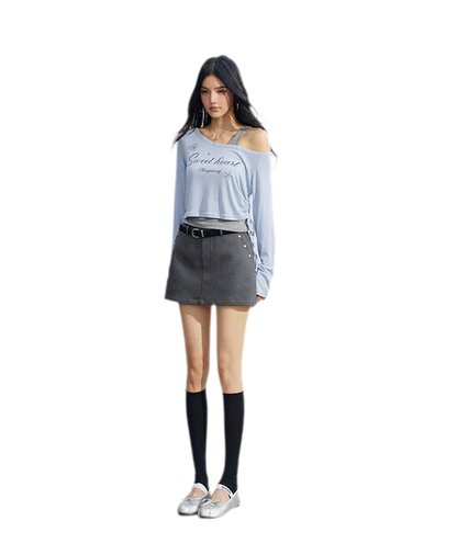 Layered One-Shoulder Top