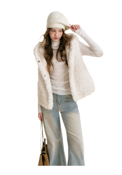Bear Fleece Hooded Vest
