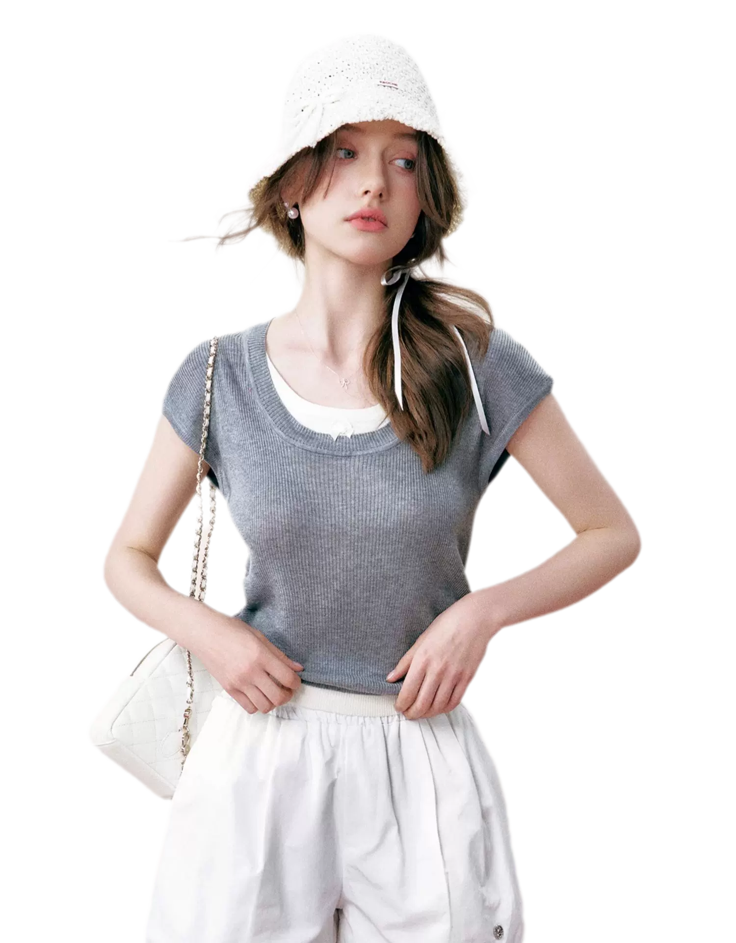 Ruched Layered T-Shirt