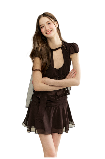 Faux Silk Top Skirt