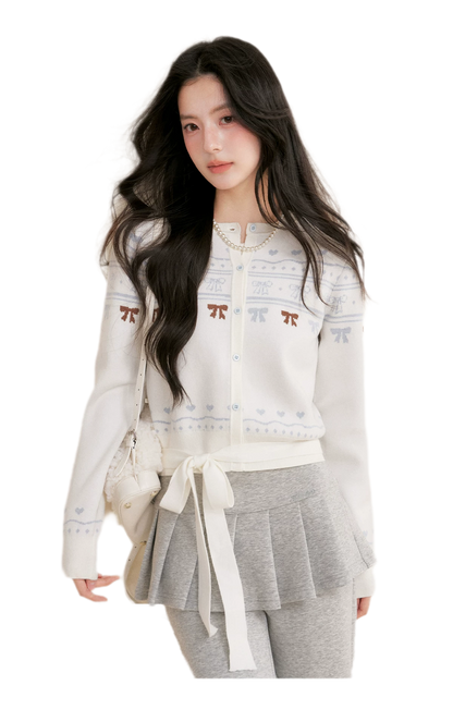 Fair Isle Tie Cardigan