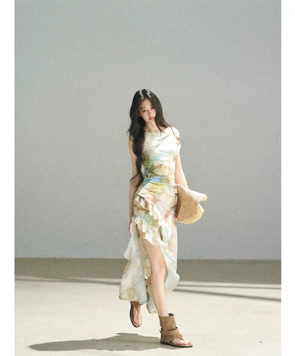 Floral Off-Shoulder Maxi Dress