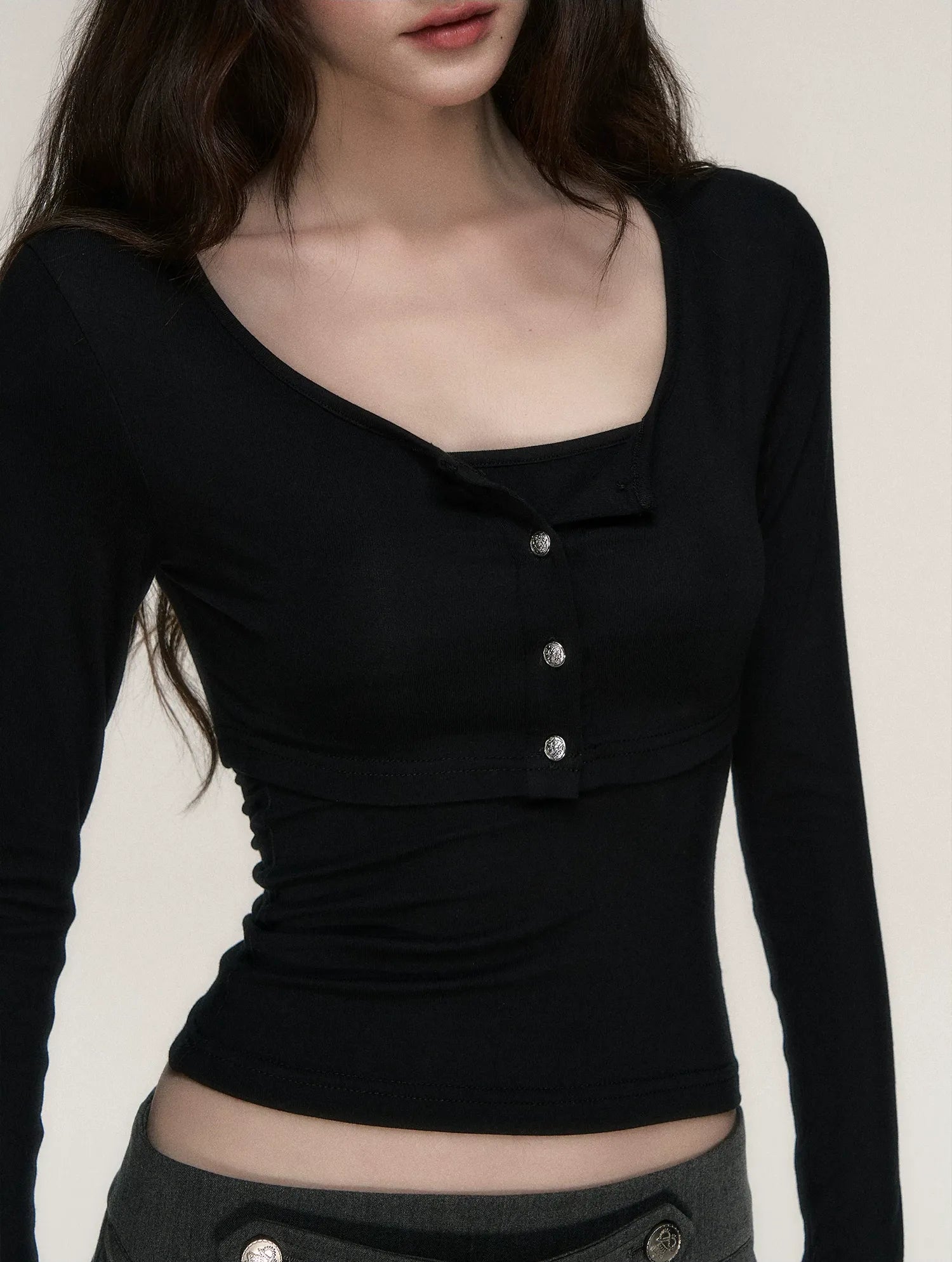 Soft Fitted Layered Top Set