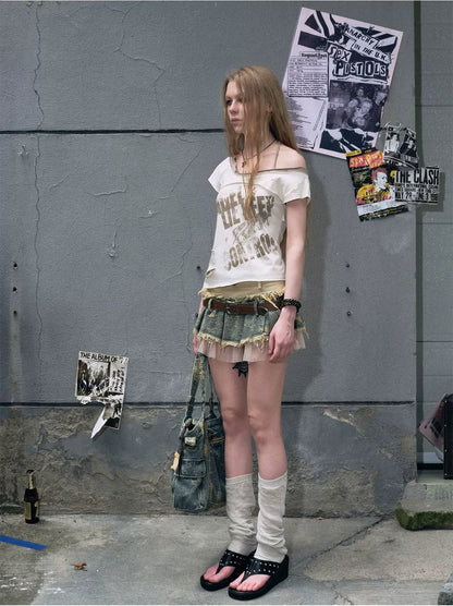 Asymmetric Graffiti T-Shirt