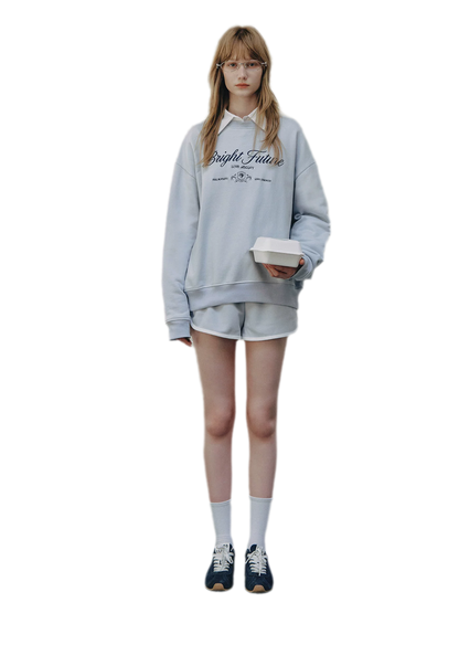 Embroidered Graphic Crewneck Sweatshirt