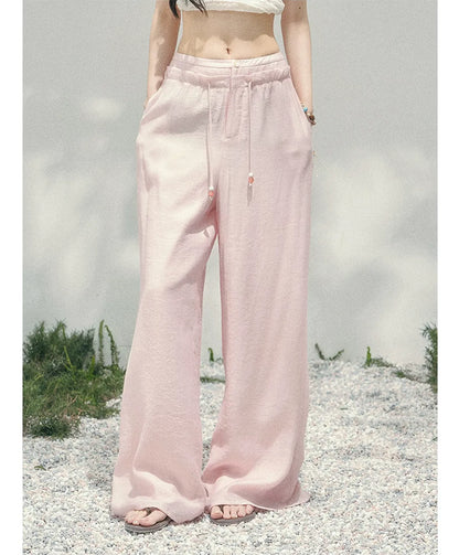 Wide-Leg Embroidered Pants