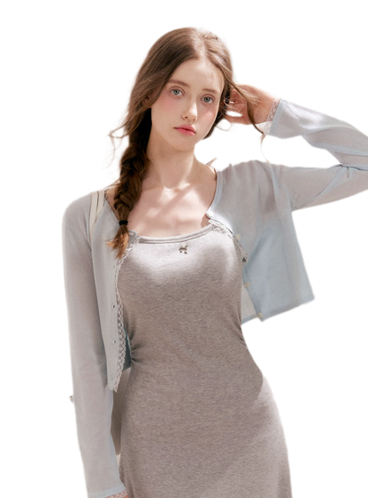 Lace Trim Cardigan