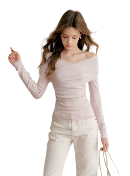 Brushed Off-Shoulder Knit Top