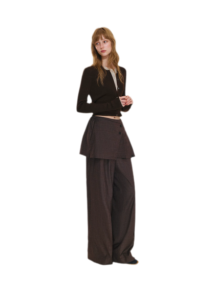 Fine Knit Contrast Cardigan