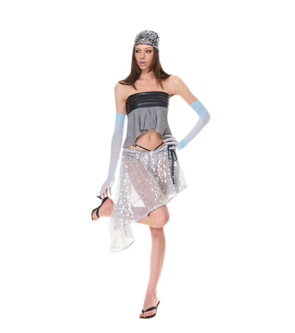 Shimmering Asymmetric Cover-Up