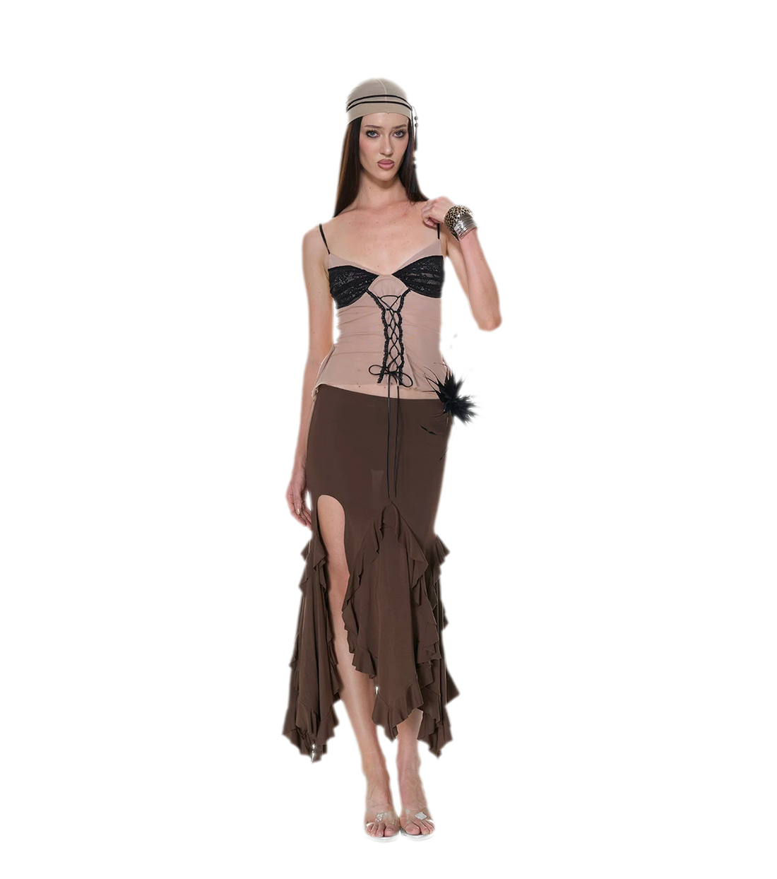 Lace Ruched Mermaid Set