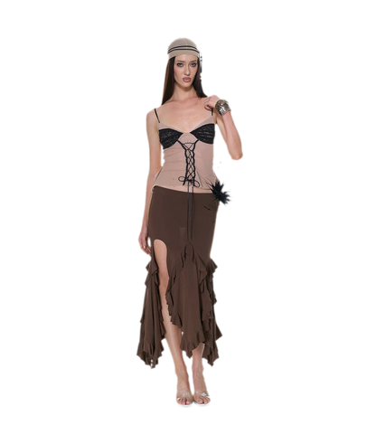 Lace Ruched Mermaid Set