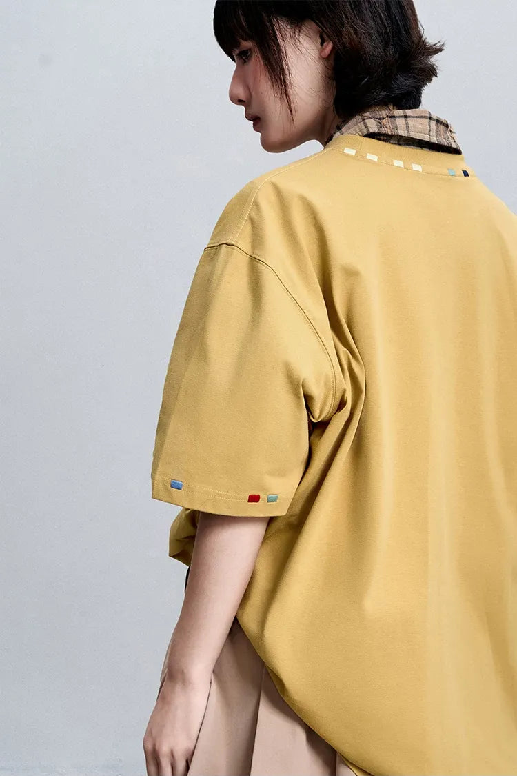 Pure Cotton Embroidered T-Shirt