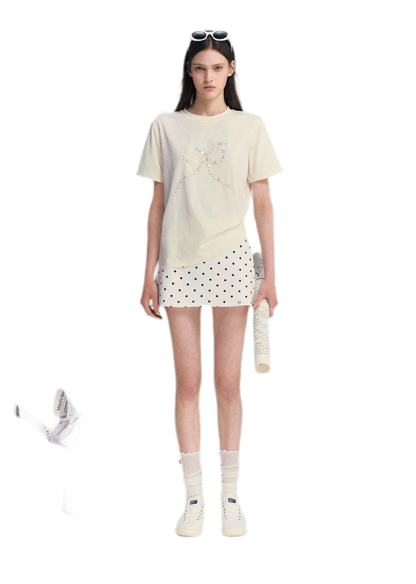 Hand-Sewn Bow T-Shirt