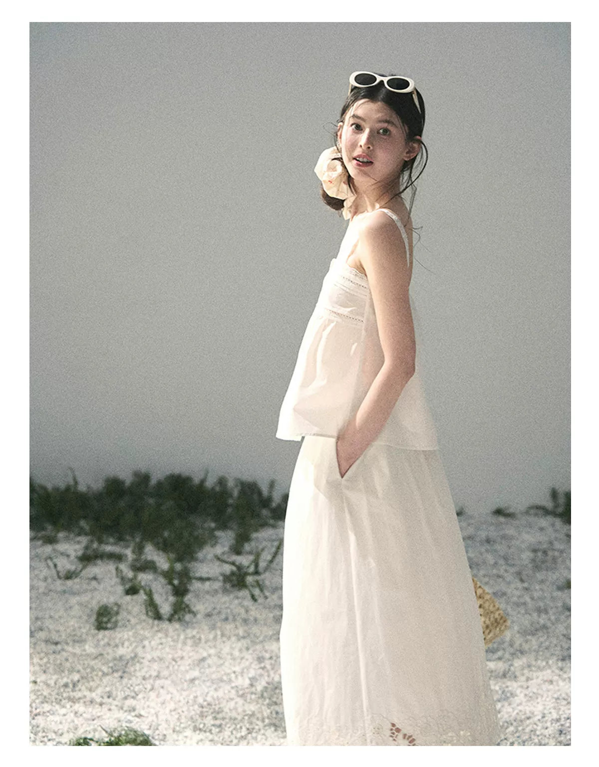 "Summer Breeze on Cloud Shoulders" French Lace Two-Piece